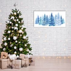 tulup.hu Akrilkép Karácsonyi fák, hó, tél 120x60 cm