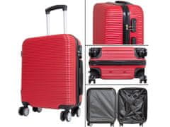 MONOPOL Utazási bőrönd kerekeken Malaga shell, 37 L, piros