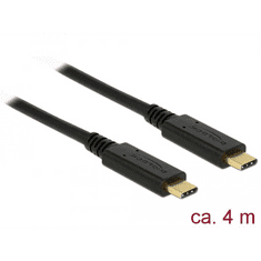 DELOCK USB 2.0 Type-C -> Type-C kábel 4m fekete (85206) (d85206)