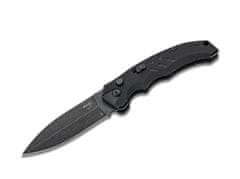 Böker Plus 01BO796 Intention II Dagger automata kés 8,5 cm, fekete, Stonewash, G10