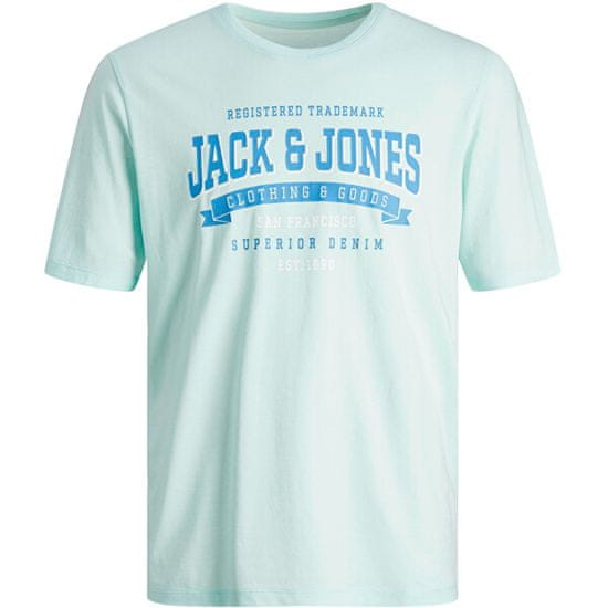 Jack&Jones Férfi póló JJELOGO Standard Fit 12246690 Soothing Sea