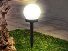 Verk 12285 Kerti szolár lámpa golyós fehér, 10 cm, IP65, 4 db