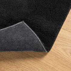 Greatstore HUARTE fekete rövid szálú puha és mosható szőnyeg 80 x 150 cm
