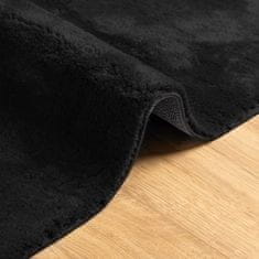 Greatstore HUARTE fekete rövid szálú puha és mosható szőnyeg 80 x 150 cm
