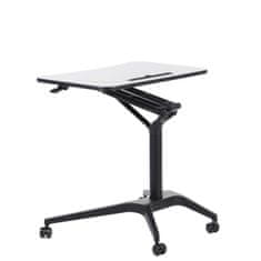 STEMA Állítható magasságú asztal SH-A10, fekete keret, fekete asztallap, magassága 73,5-104 cm, asztallap 72x48 cm.
