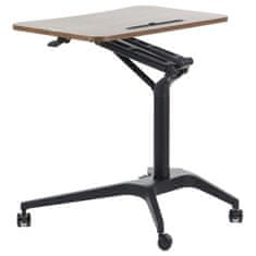 STEMA Állítható magasságú asztal SH-A10, fekete keret, diófa asztallap, magassága 73,5-104 cm, asztallap 72x48 cm.