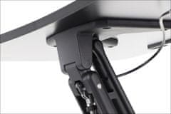 STEMA Állítható magasságú asztal SH-A10, fekete keret, diófa asztallap, magassága 73,5-104 cm, asztallap 72x48 cm.