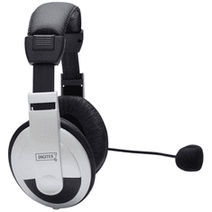 Digitus DA-12201 mikrofonos fülhallgató fekete-fehér (DA-12201)
