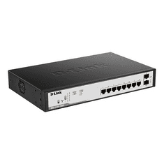 D-LINK DGS-1100-10MPV2 hálózati kapcsoló Vezérelt L2 Gigabit Ethernet (10/100/1000) Ethernet-áramellátás (PoE) támogatása 1U Fekete (DGS-1100-10MPV2)