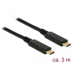 DELOCK USB-C > USB-C 2.0 kábel 3m fekete (83325) (83325)