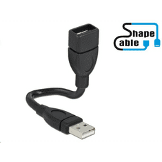 DELOCK 83497 USB 2.0 A male > USB 2.0 A female hosszabító kábel 15 cm (83497)