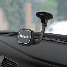 Autós tartó, univerzális, szélvédőre rögzíthető, 360°-ban forgatható, mágneses, Hoco CA55 Astute, fekete