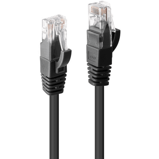 Lindy 48076 hálózati kábel Fekete 0,5 M Cat6 U/UTP (UTP) (48076)