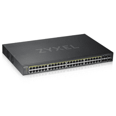 Zyxel GS1920-48HPV2 Vezérelt Gigabit Ethernet (10/100/1000) Ethernet-áramellátás (PoE) támogatása Fekete (GS192048HPV2-EU0101F)