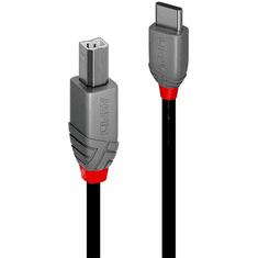 Lindy 36940 USB kábel 0,5 M USB 2.0 USB C USB B Fekete (36940)