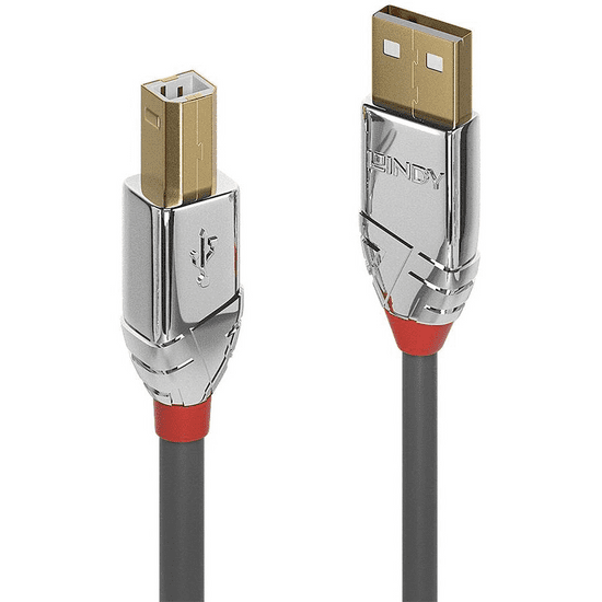 Lindy 36641 USB kábel 1 M USB 2.0 USB A USB B Szürke (36641)
