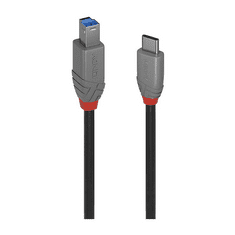 Lindy 36666 USB kábel 1 M USB 3.2 Gen 1 (3.1 Gen 1) USB C USB B Fekete (36666)
