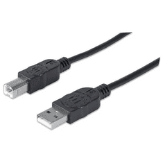 Manhattan 337779 USB kábel 5 M USB 2.0 USB A USB B Fekete (337779)
