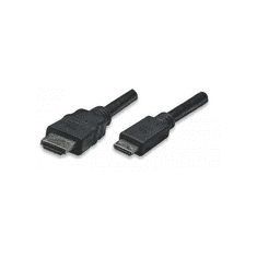 Techly 1.8m HDMI HDMI kábel 1,8 M HDMI A-típus (Standard) HDMI Type C (Mini) Fekete (ICOC-HDMI-B-015)