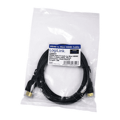 LogiLink HDMI-Kabel Ethernet A -> mini St/St 2.00m sw (CH0023)