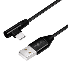 LogiLink USB-C - USB-A kábel 1m fekete (CU0138) (CU0138)