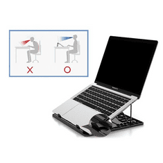 Conceptronic THANA ERGO S, Laptop Cooling Stand Laptop állvány Szürke 39,6 cm (15.6") (THANA03G)