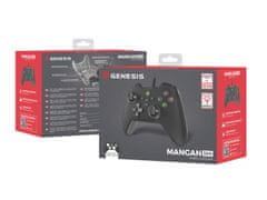 Genesis MANGAN 300 vezetékes gamepad, PC/Switch/Mobilhoz, fekete