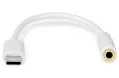 Nedis USB 2.0 adapter/ USB-C csatlakozó - 3,5 mm-es aljzat/ kerek/ fehér/ buborékcsomagolás/ 10 cm