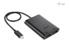 I-TEC USB-C kettős 4K/60Hz (egyszeres 8K/30Hz) HDMI videó adapter