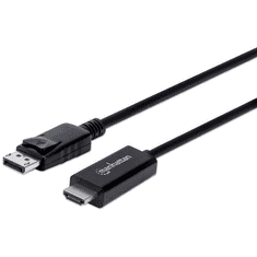 Manhattan 153218 video átalakító kábel 3 M DisplayPort HDMI Fekete (153218)