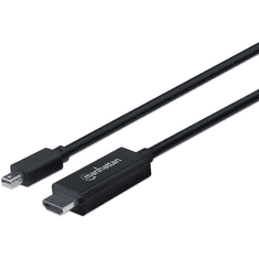 Manhattan 153232 video átalakító kábel 1,8 M Mini DisplayPort HDMI A-típus (Standard) Fekete (153232)