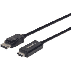 Manhattan 153195 video átalakító kábel 1 M DisplayPort HDMI Fekete (153195)