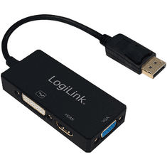 LogiLink 4K DisplayPort 1.2 zu DVI/HDMI/VGA Adapter (CV0109)