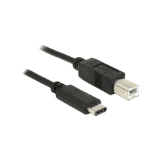 DELOCK USB Kabel C -> B St/St 0.50m schwarz (83328)