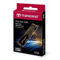 Transcend TS4TMTE250S 250S 4096GB PCIe NVMe M.2 2280 SSD meghajtó