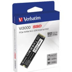 Verbatim 49374 Vi3000 512GB PCIe NVMe M.2 2280 SSD meghajtó