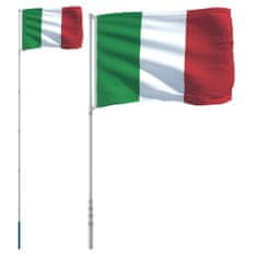 Vidaxl olasz alumínium zászló és rúd 5,55 m 3147127