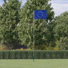 Vidaxl európai uniós alumínium zászló és rúd 5,55 m 3147144