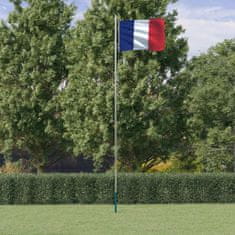 Vidaxl alumínium francia zászló és rúd 6,23 m 3147093