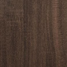 Greatstore barna tölgyszínű szerelt fa mosógéppolc 67 x 25 x 163 cm