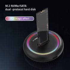 Qoltec SSD dokkolóállomás M.2 | NVMe | SATA | USB-C | 2TB