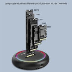 Qoltec SSD dokkolóállomás M.2 | NVMe | SATA | USB-C | 2TB