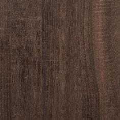 Vidaxl barna tölgyszínű szerelt fa és fém pékállvány 90x40x132 cm 845420