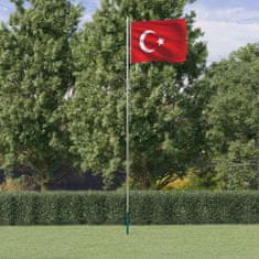 Greatstore alumínium török zászló és rúd 6,23 m