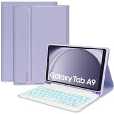 Tech-protect SC Pen tok billentyűzettel Samsung Galaxy Tab A9 8.7'', lila