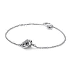 Pandora Gyönyörű ezüst karkötő Signature 592742C01 (Hossz 18 cm)
