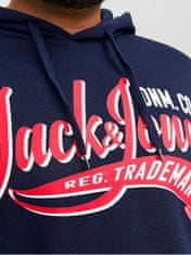 Jack&Jones Plus Férfi melegítőfelső JJELOGO Regular Fit 12236803 Navy Blazer (Méret 4XL)