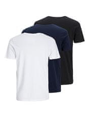 Jack&Jones 3 PACK - férfi póló JJECORP Slim Fit 12191330 Black/White/Navy (Méret L)