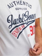 Jack&Jones 3 PACK - férfi póló JJETHAN Regular Fit 12221269 Black/White/Navy (Méret M)