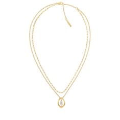 Calvin Klein Gyengéd aranyozott nyaklánc Edgy Pearls 35000559